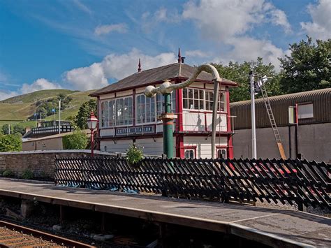 signal boxes on the settle station